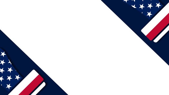Patriotic American Flag Border Background for Constitution Day and Citizenship Day.