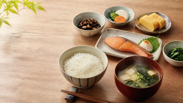 a traditional Japanese-inspired breakfast
