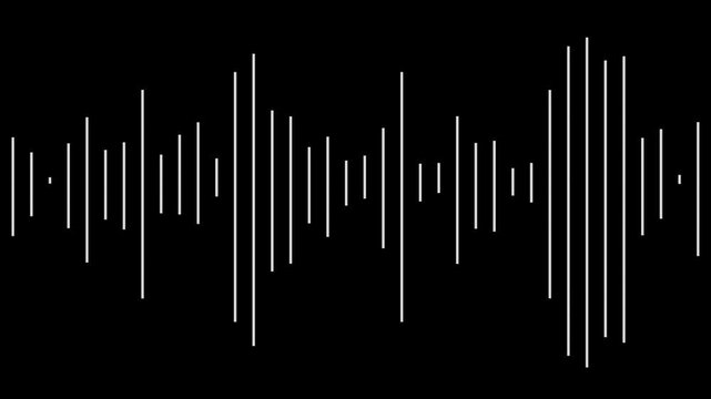 Podcast sound waves for online audio streaming and podcasting or music player and mobile phone voice message soundwaves. Sketch of musical soundtrack. Frequency audio waveform.