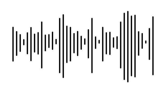 Podcast sound waves for online audio streaming and podcasting or music player and mobile phone voice message soundwaves. Sketch of musical soundtrack. Frequency audio waveform.