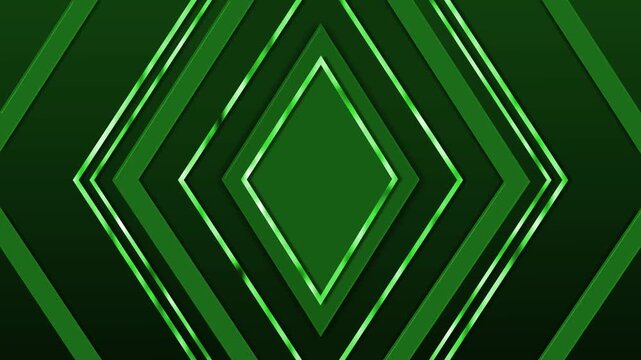 Luxurious geometric diamond pattern with layered dark and black panels and thin metallic background animation
