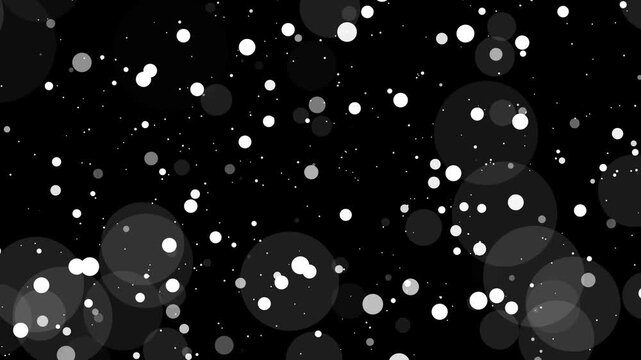 Soft bokeh background floating circles and light particles animation, abstract festive feel