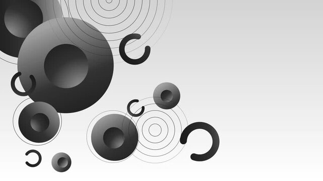 Circles abstract geometric background overlapping rings gradients animation