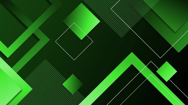 Abstract background with overlapping geometric squares and angled lines animation