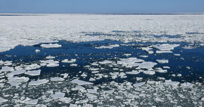 能取岬からオホーツク海の流氷