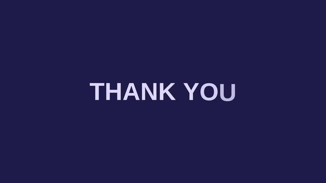 Motion Thank You Text Animation Video for Appreciation and Gratitude Expression.