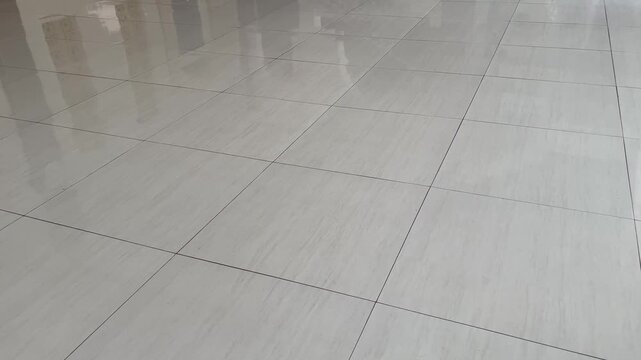 Clean white marble floor background for modern interior design