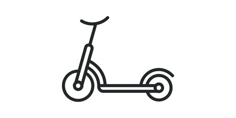 Electric scooter minimalist line icon for urban transportation and mobility services. © 扁平化图标 