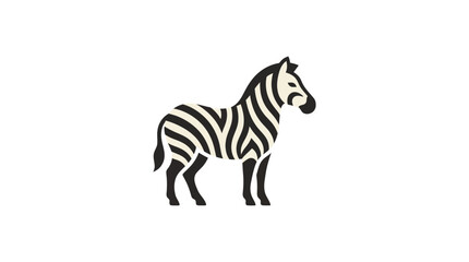 Naklejka premium Detailed zebra illustration for wildlife theme logo.