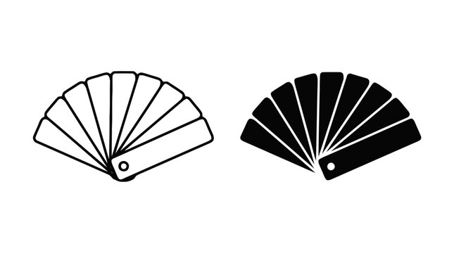 Vector illustration of color guide fan icon vector illustration on a transparent background