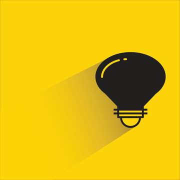 light bulb icon with drop shadow yellow background