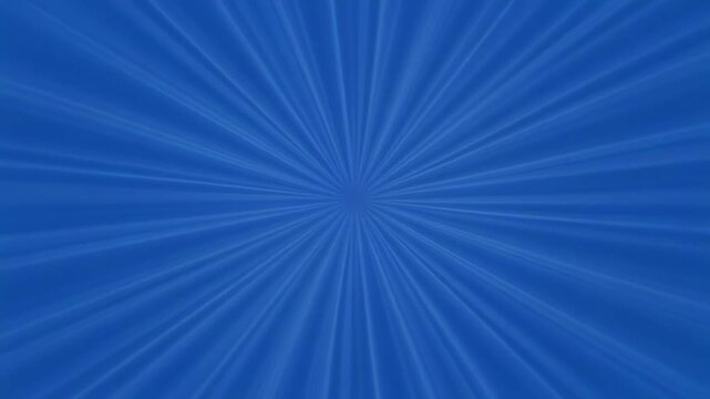 Vibrant blue starburst pattern expanding outward against a black background in cinematic motion with subtle zoom effect