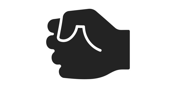Fist icon symbolizing force power and struggle.