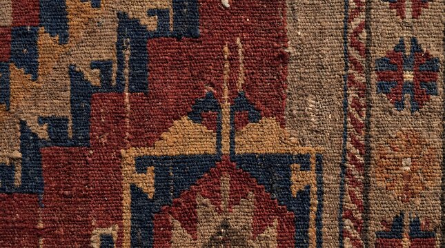 Handwoven Traditional Geometric Wool Carpet Texture Authentic Native Patterned Flatweave Mat background kilim rug carpet woven handwoven traditional native geometric pattern texture background