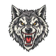 Fototapeta premium Wolf Head vector illustration