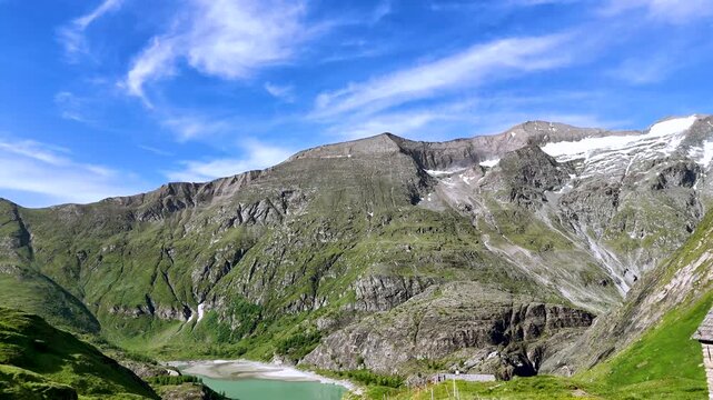 Drone View of Alpine Chapel on Grossglockner High Alpine Road
