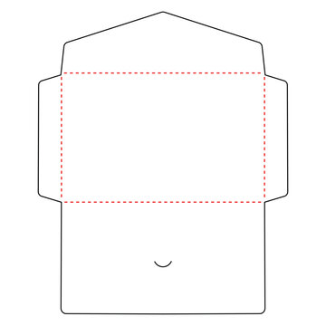 envelope cutting design, printable dieline layout