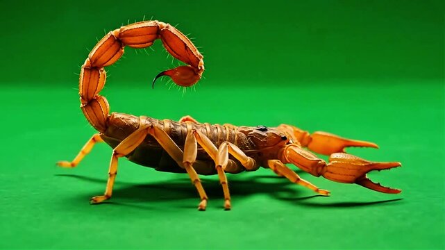 Realistic Scorpion On Green Screen Chroma Key Animation
