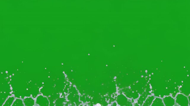 Liquid splash on green screen with cinematic motion for beverage commercials