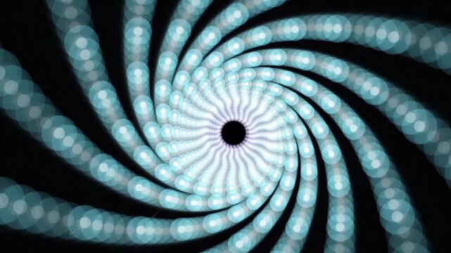Abstract glowing blue spiral tunnel motion background, hypnotic light vortex animation for digital presentations and sci-fi visual effects