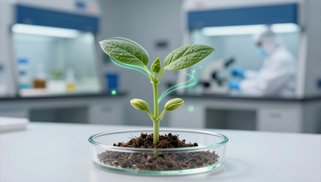 Plant Biotechnology Research with Glowing Genetic Alterations