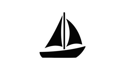Fototapeta premium Vector illustration of sailboat icon vector on a transparent background