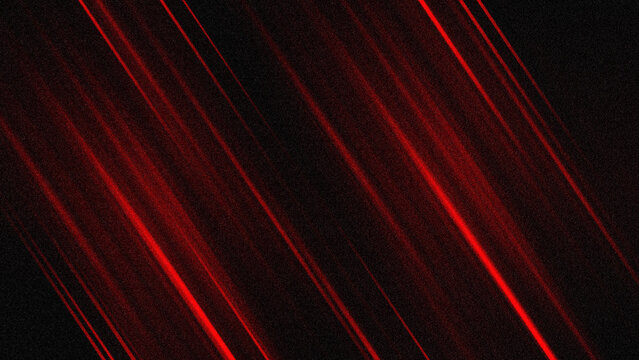 Abstract dark red and black diagonal light stripes background. Futuristic neon glowing lines backdrop for corporate presentation, tech banner, wallpaper, and minimalist digital art.
