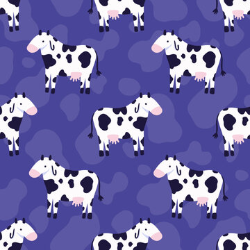 Funky cows - seamless surface pattern design
