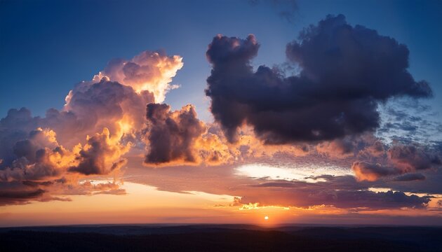 Nuvens Ao Por Do Sol