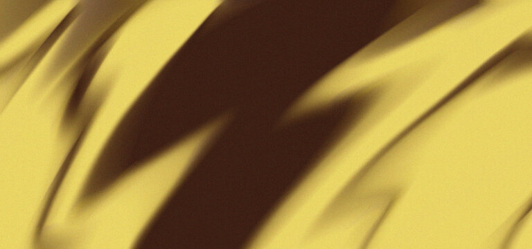 Abstract textured fabric with golden-yellow and dark brown flowing organic patterns