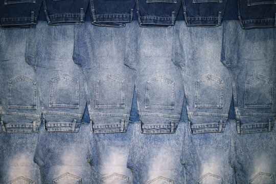 Repeating Denim Fabric Texture with Back Pockets