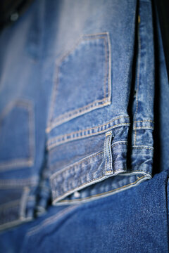 Repeating Denim Fabric Texture with Back Pockets