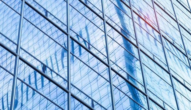Architecture details Modern Building Glass facade Business background