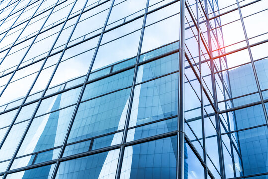 Architecture details Modern Building Glass facade Business background