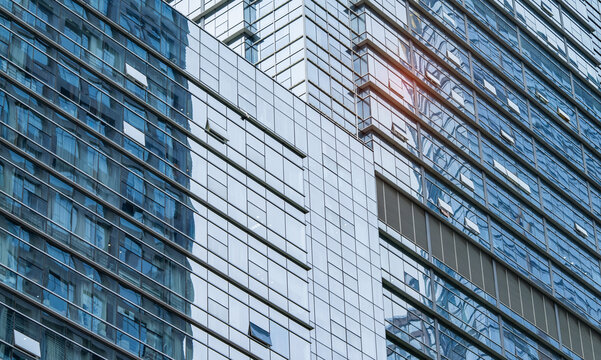 Architecture details Modern Building Glass facade Business background