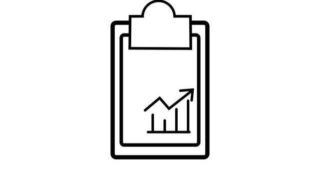 Business reports doodle vector icon and illustration.