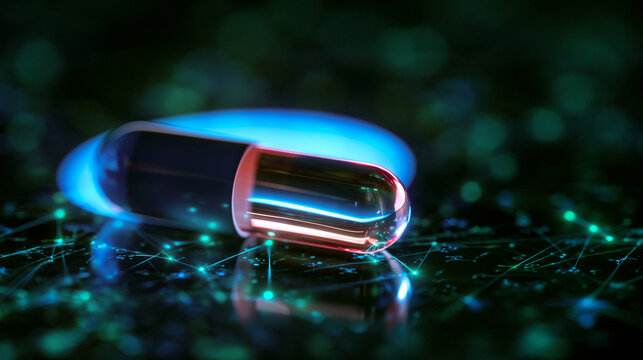 Smart pill concept representing digital health and medical innovation