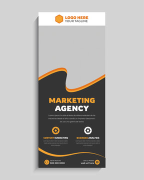 Business Marketing Agency Roll Up Banner Template Design