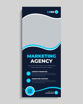 Business Marketing Agency Roll Up Banner Template Design