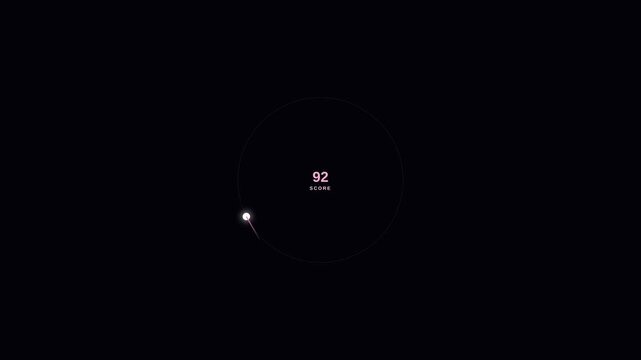 Motion of a bright celestial object against a dark night sky with a logo overlay.