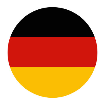 round germany flag national icon