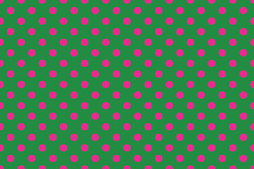 texturised Deep Pink colour polka dots pattern over crimson Forest Green colour useful as a background. © Pisan