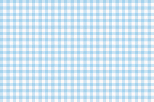 Real seamless Light Sky Blue color and Snow color tartan check pattern