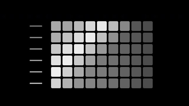 White cohort analysis matrix filling diagonally on transparent background