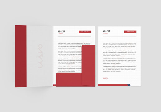 Corporate Stationery Letterhead Mockup Set