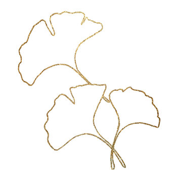 autumn ginkgo leaf line art