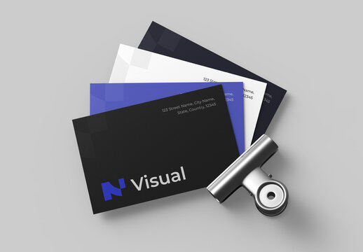 Business Card Mockup with Metal Whistle