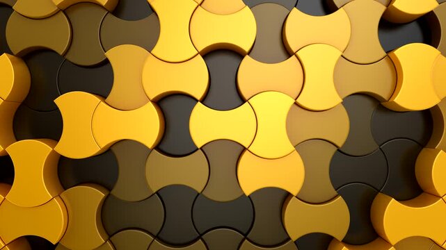Background of Geometric Shapes. Abstract motion, loop, two color, 3d rendering, 4k resolution
