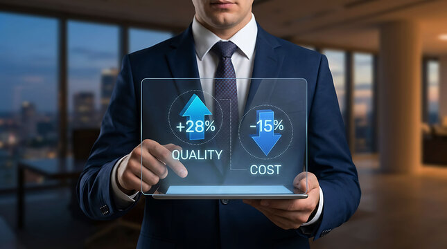 Quality Improvement And Cost Reduction Business Strategy With Digital Analytics