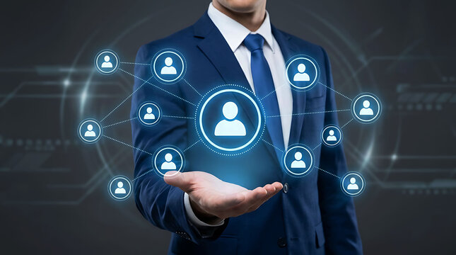 Digital Network Management And Business Team Connection Concept